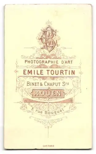 Fotografie Emile Tourtin, Rouen, rue Bouquet 3, Porträt einer jungen Frau