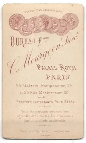 Fotografie C. Mourgeon, Paris, Palais Royal, Galerie Montpensier 44, Porträt eines Mannes
