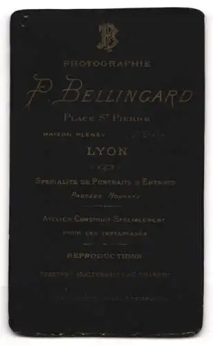 Fotografie P. Bellingard, Lyon, Place St Pierre, Portrait eines Herren