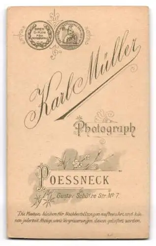 Fotografie Karl Müller, Pössneck, Gustav Schütze Str. 7, Porträt eines jungen Mannes
