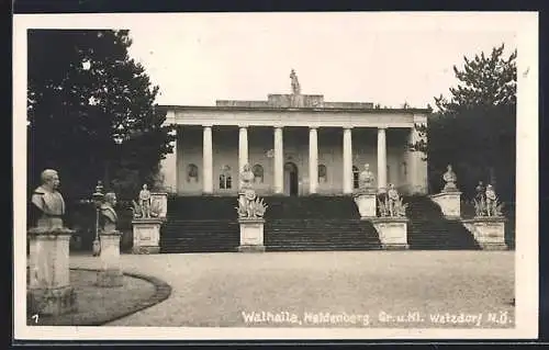 AK Gr. und Kl. Wetzdorf /N.-Ö., Walhalla, Heldenberg