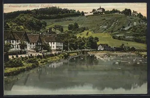 AK Baden-Baden, Teilansicht mit Schloss Eberstein