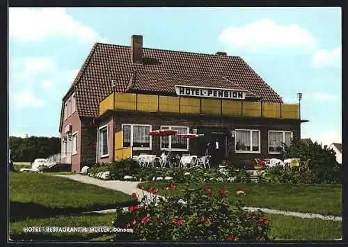 AK Dünsen / Harpstedt, Hotel-Restaurant Müller, Aussenansicht