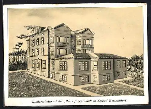 AK Heringsdorf / Seebad, Kindererholungsheim  Haus Jugendland