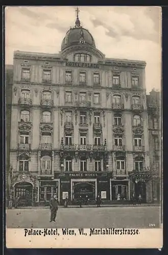 AK Wien, Palace-Hotel in der Mariahilferstrasse