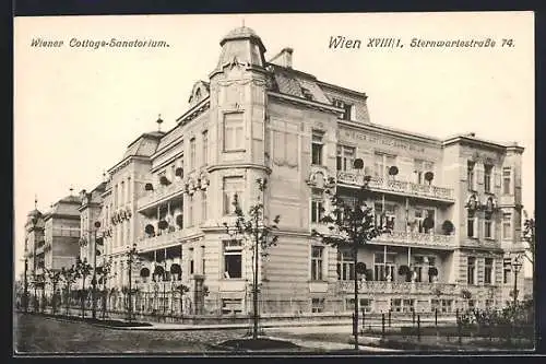 AK Wien, Wiener Cottage-Sanatorium, Sternwartestrasse 74