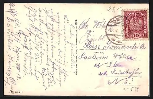 AK Wien, Kaiser Ebersdorf, Kasrne, Idylle, Montur-Depot
