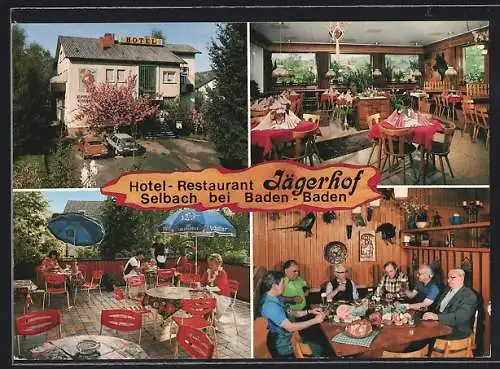 AK Selbach / Murgtal, Hotel-Restaurant Jägerhof, Aussen- und Innenansichten