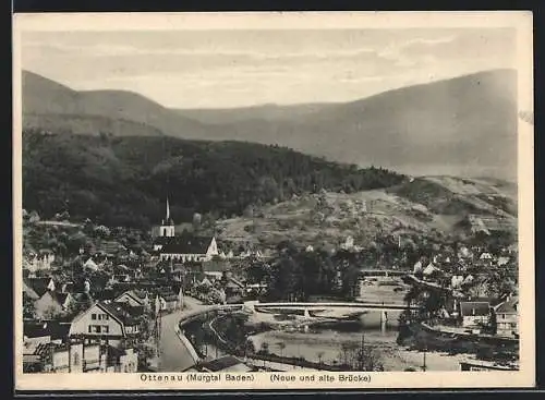 AK Ottenau /Murgtal, Neue und Alte Brücke