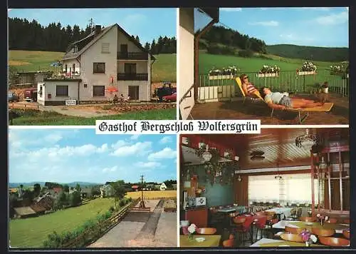 AK Wolfersgrün / Bayern, Gasthof Bergschloss, Bes. A. Müller