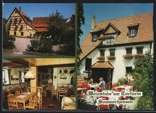 AK Sommerhausen am Main, Gasthaus Weinstube am Torturm, Bes. Fam. Erwin Laberer