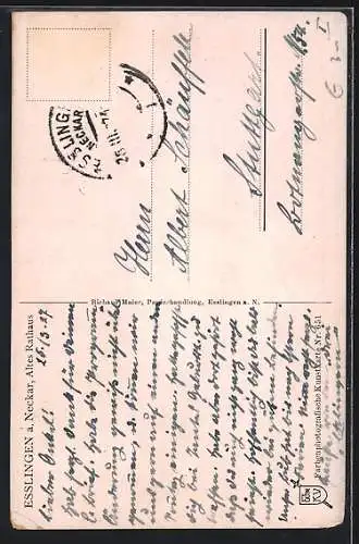 AK Esslingen / Neckar, altes Rathaus