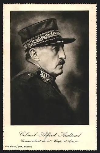 AK Commandant du 1. Corps d'Armee, Colonel Alfred Audeod