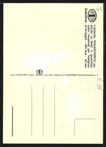 AK Reklame für Indanthren, Mädchen mit Handtüchern
