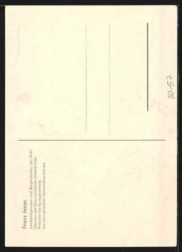 AK Franz Jonas, Landeshauptmann und Bürgermeister von Wien