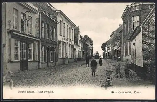 AK Neuve-Eglise, Rue d`Ypres, Strassenpartie