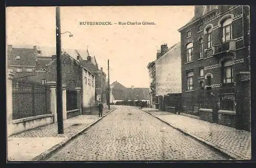 AK Ruysbroeck, Rue Charles Gilson, Strassenpartie