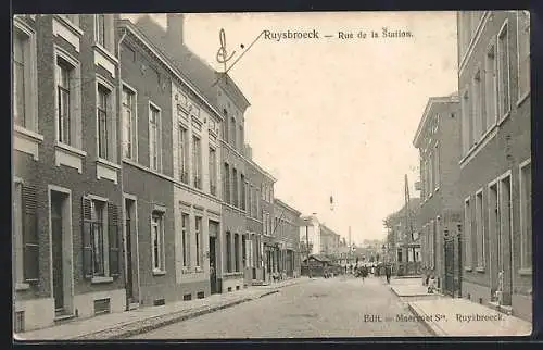 AK Ruysbroeck, Rue de la Station, Strassenpartie