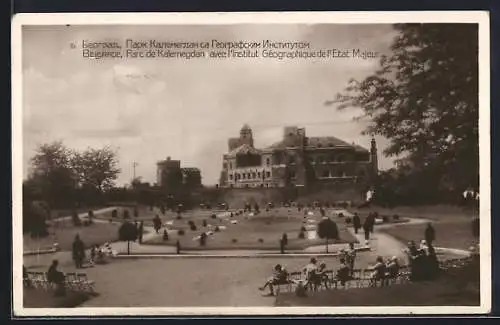 AK Belgrade, Parc de Kalemegdan avec l`Institut Geographique de l`Etat Majeur