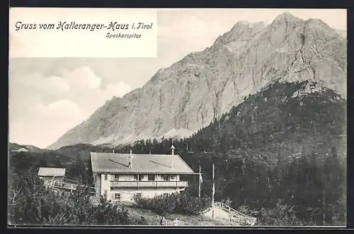 AK Halleranger-Haus, Blick gegen Speckarspitze