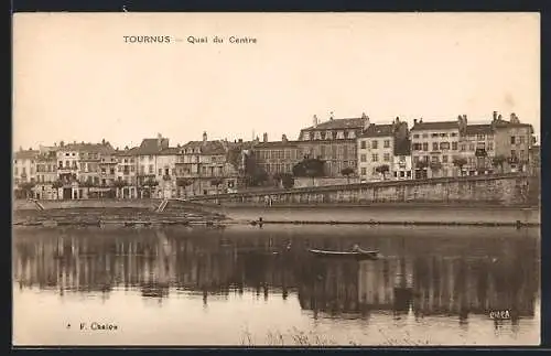 AK Tournus, Quai du Centre, die Häuser am Ufer