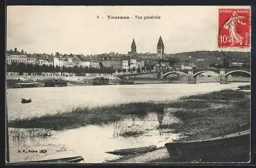 AK Tournus, Vue Generale, Pont, L`Eglise