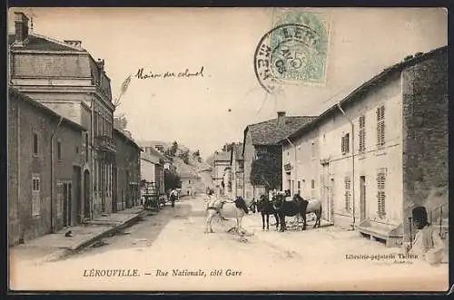 AK Lérouville, Rue Nationale, Coté Gare