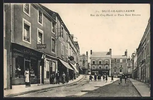 AK Sillé-le-Guillaume, Rue du Coq-Hardi et Place Saint Etienne