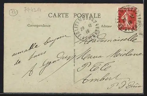 AK Lizy-sur-Ourcq, Place Harrouard, Ortspartie