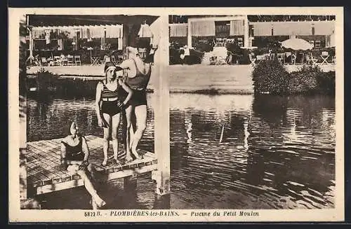 AK Plombiéres-les-Bains, Piscine du Petit Moulin