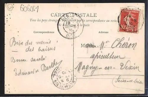 AK Ville-en-Bray, Entrée du Village coté Nord