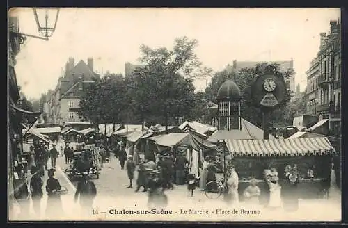 AK Chalon-sur-Saône, Le Marché, Place de Beaune