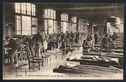 AK Paris, Atelier de Menuiserie en Sieges, Ecole Boulle, rue de Reuilly