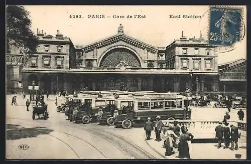 AK Paris, Gare de l`Est, Ostbahnhof mit Linienbussen