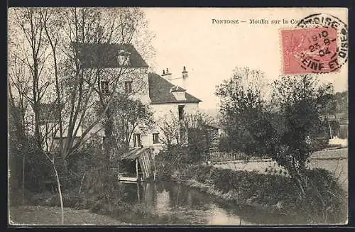 AK Pontoise, Moulin sur la Couleuvre, Partie am Wasser