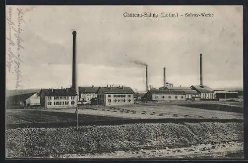 AK Chateau-Salins, Blick auf die Solvay-Werke