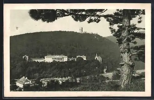 AK Baden bei Wien, Schloss Weilburg mit Ruine Rauheneck