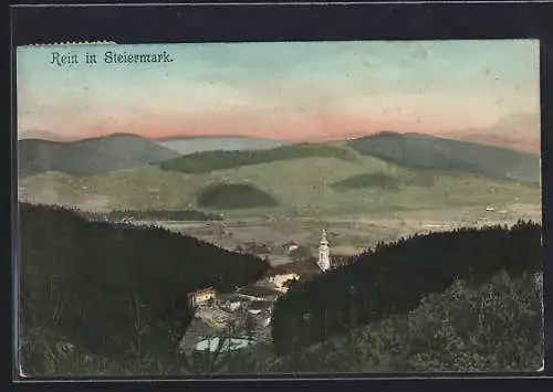 AK Rein in Steiermark, Panorama mit Kirche