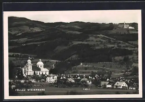 AK Pöllau /Steiermark, Teilansicht mit Kirche