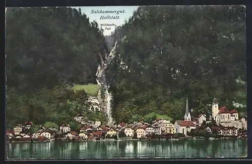 AK Hallstatt, Salzkammergut, Mühlbach-Fall