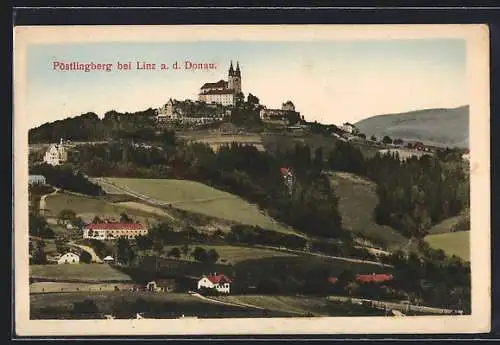 AK Linz a. d. Donau, Pöstlingberg mit Kirche