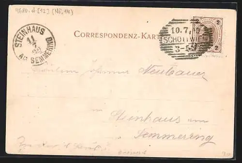 AK Semmering, Klamm mit Ruine