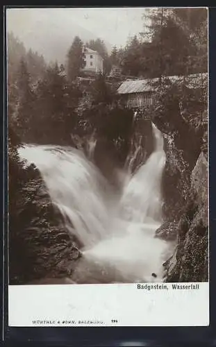 AK Badgastein, Blick auf den Wasserfall