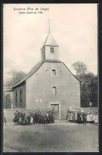 AK Souxhon /Liège, Eglise datant de 1746