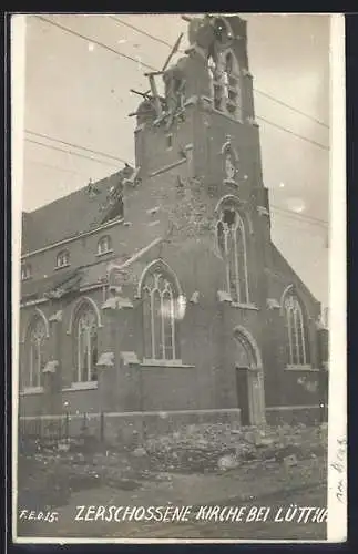 AK Lüttich, Zerschossene Kirche