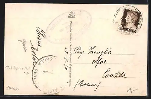 AK Rifugio Rodella, Berghütte am Col Rodella mit Sassolungo