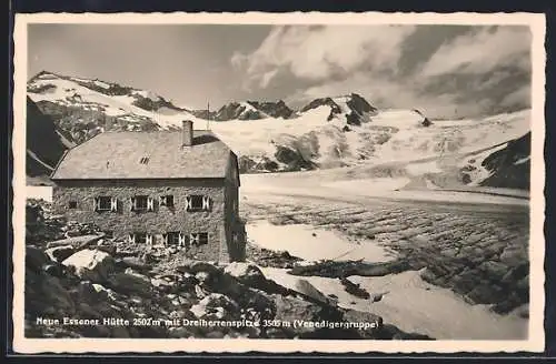 AK Neue Essenerhütte, Blick gegen Dreiherrenspitze, Venedigergruppe