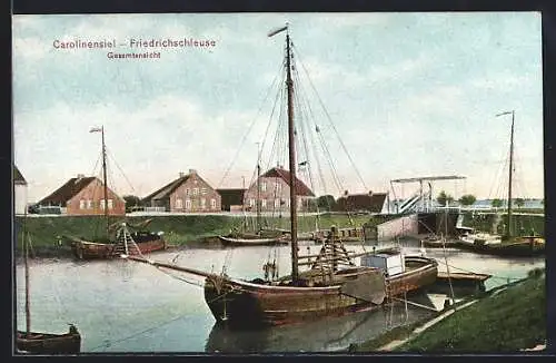 AK Carolinensiel, Friedrichschleuse, Gesamtansicht