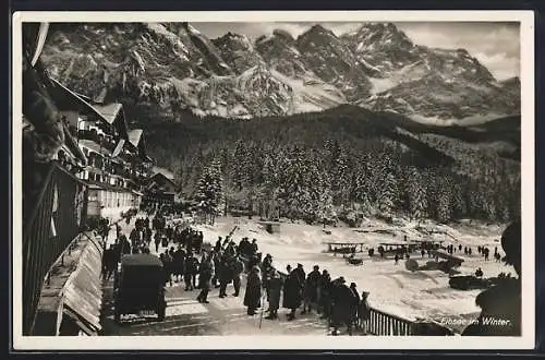 AK Eibsee, Ortsansicht im Winter