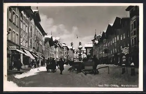 AK Bad Tölz /Obbay., Winterzeit in der Marktstrasse